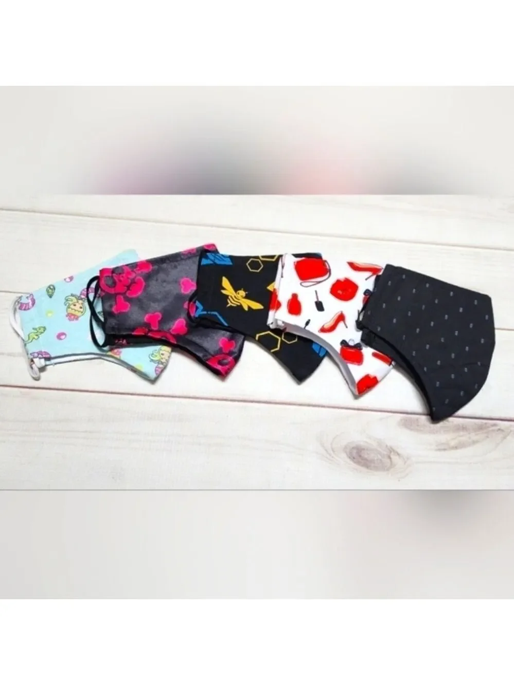 New Bundle of 5 Adult Handmade Face Masks B